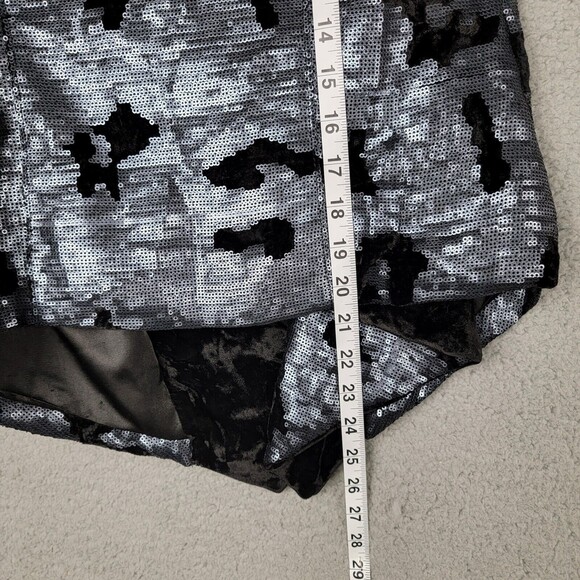 Bebe Kardashian Jacket Blazer M Asymmetric Zipper Sequin Swiftie Moto Mob Wife - Picture 11 of 16